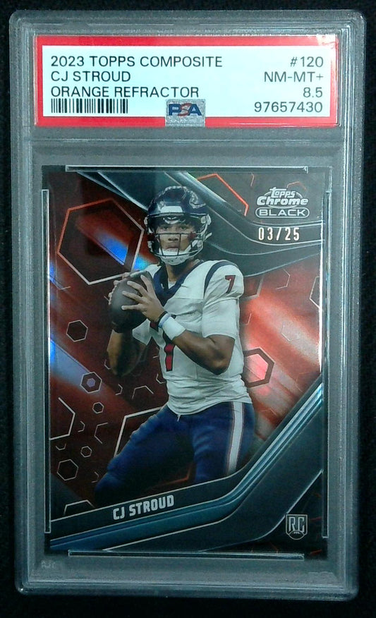 2023 Topps Composite Chrome Black Orange Refractor CJ Stroud Rookie # /25