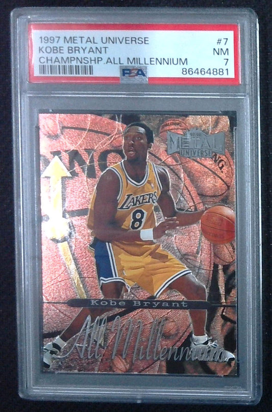 1997 Metal Universe Championship All-Millennium Kobe Bryant #7 PSA 7