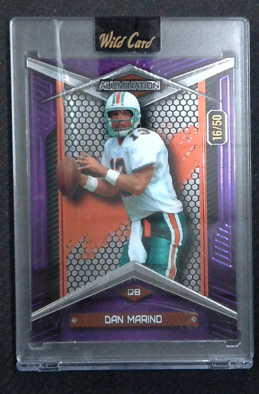 Dan Marino Wild Card Alumination Purple Numbered /50 2024 #BCDM Miami Dolphins