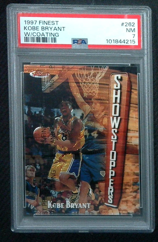 1997 Finest Showstoppers Kobe Bryant w/Coating PSA 7