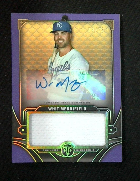 2022 Triple Threads Single Jumbo Relic Autograph Whit Merrifield /75