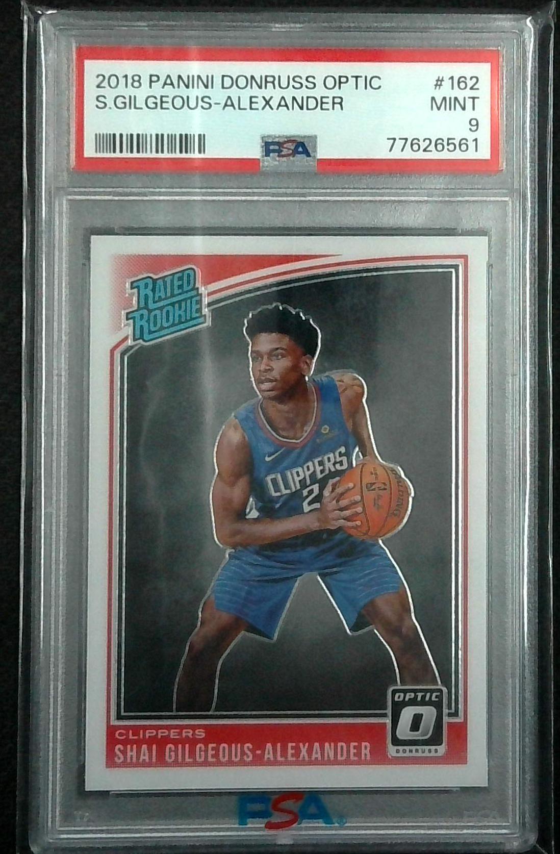 2018 Panini Donruss Optic Shai Gilgeous-Alexander Rated Rookie #162 PSA 9 MINT