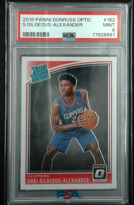 2018 Panini Donruss Optic Shai Gilgeous-Alexander Rated Rookie #162 PSA 9 MINT