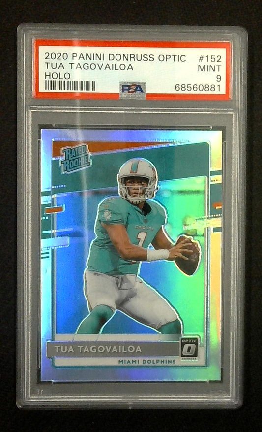 2020 Panini Donruss Optic - Rated Rookies Tua Tagovailoa #152 Holo Prizm PSA 9