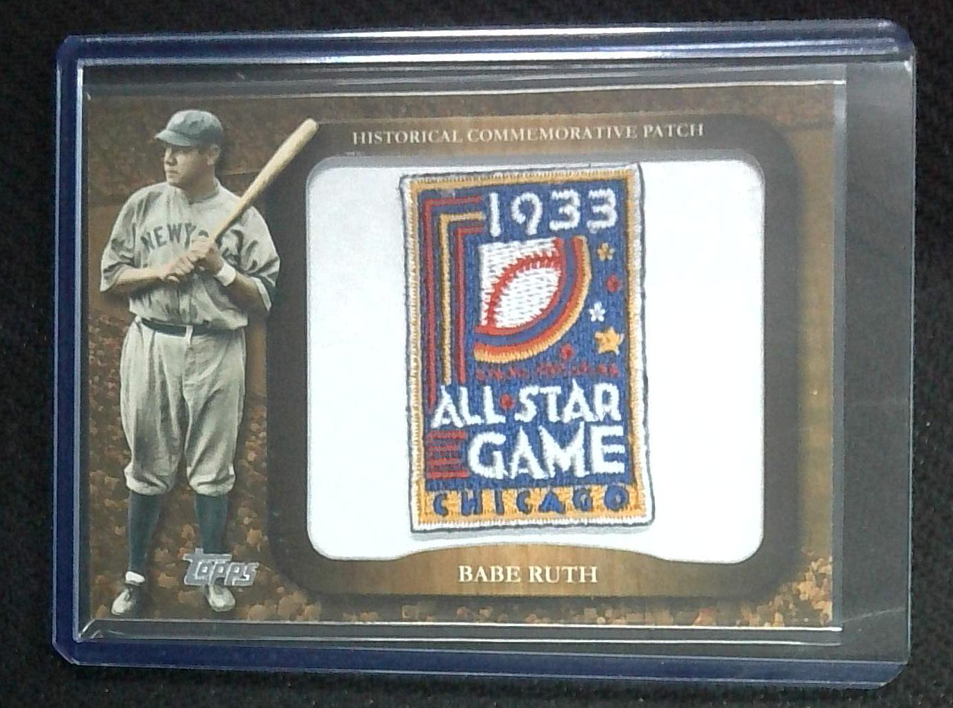 Babe Ruth 2009 Topps Legends Commemorative Patch #LPR60 / 1933 MLB All-Star Game