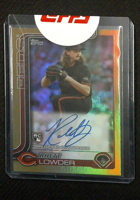 2024 Topps Series 1 Rhett Lowder Gold Rookie Auto /50