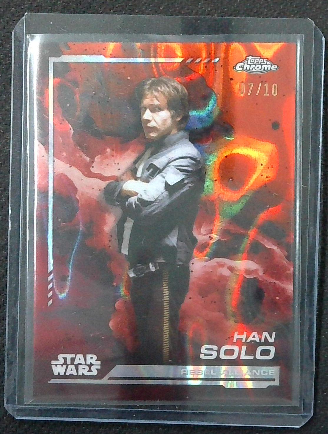 2024 TOPPS CHROME STAR WARS HAN SOLO LAVA REFRACTOR #'d /10