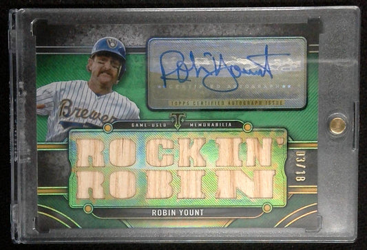 2024 Topps Triple Threads Robin Yount Bat Relic Auto 18/18 Brewers