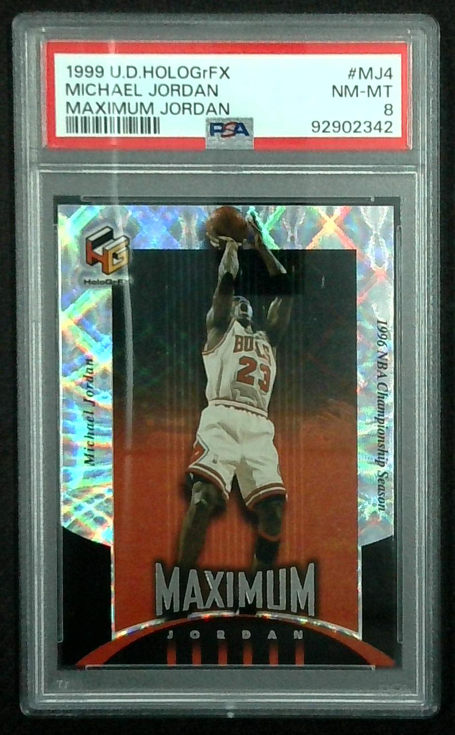 1999-00 Upper Deck UD HoloGrFx Michael Jordan Maximum Jordan #MJ1 PSA 8 Bulls