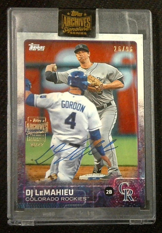 2022 Topps Archives Signature Series DJ LeMahieu Auto #d/96 Yankees #438
