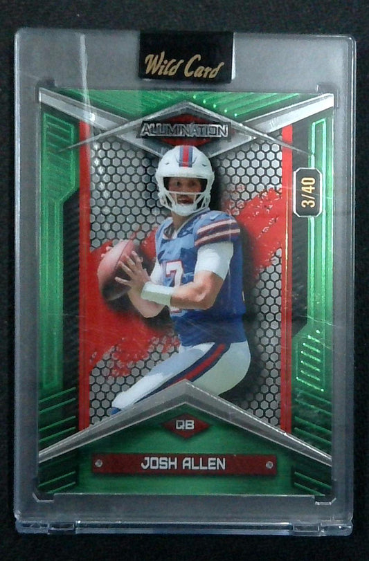 Josh Allen 2024 Wild Card Alumination /40 Buffalo Bills