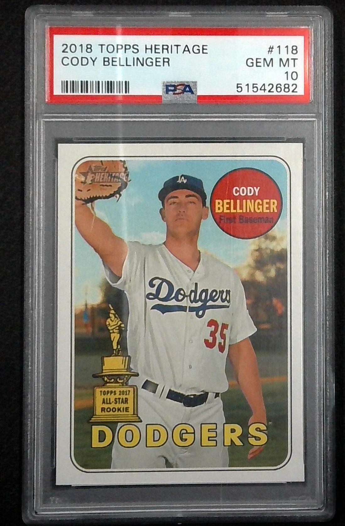 2018 Topps Heritage - Cody Bellinger #118 Posing with Glove PSA Gem Mint 10