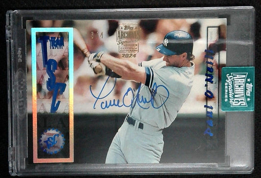 Paul O'Neill 2024 Topps Archives Signature Retired Auto #d 3/4
