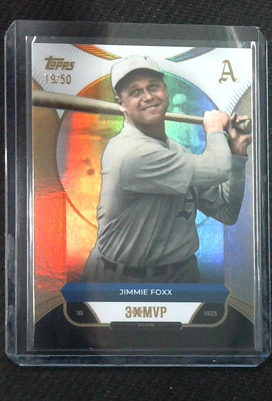 2025 Topps Welcome to the Club "3X MVP" Jimmie Foxx #35 Gold Foil /50