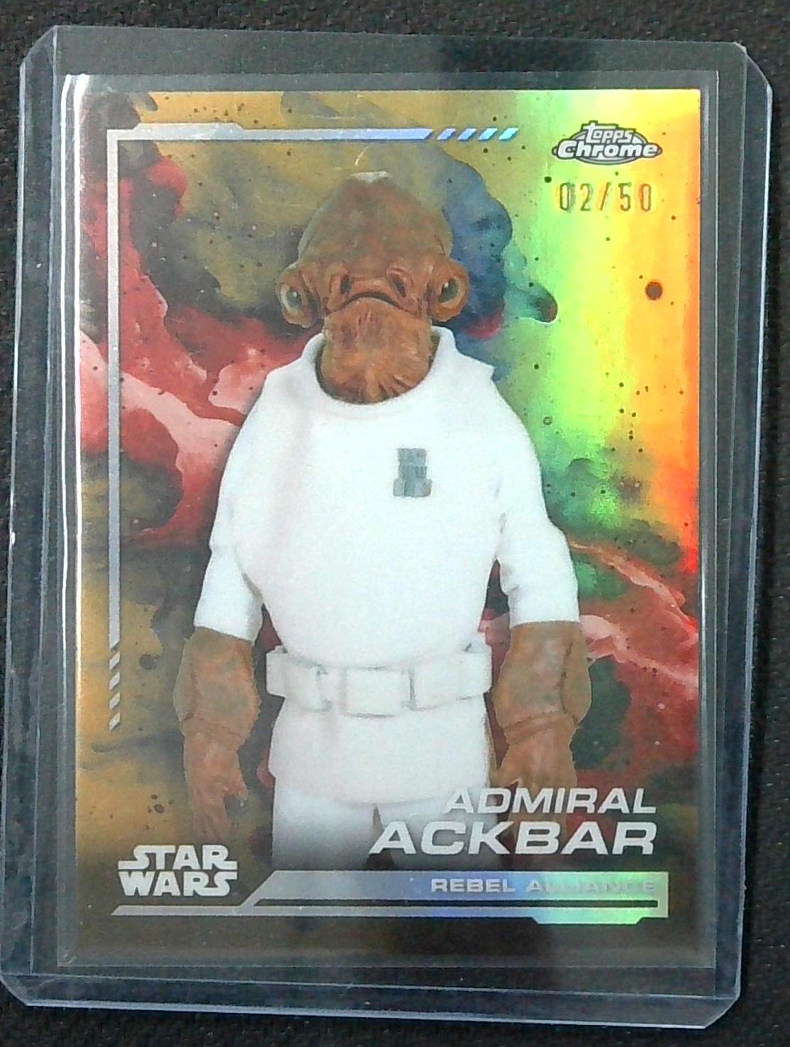 2024 Star Wars Topps Chrome ADMIRAL ACKBAR Gold Refractor /50