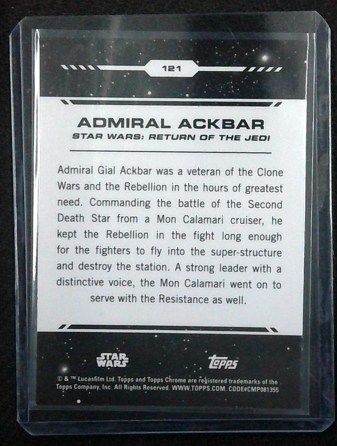 2024 Star Wars Topps Chrome ADMIRAL ACKBAR Gold Refractor /50