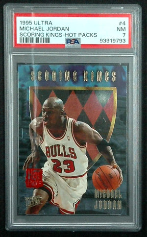 Michael Jordan 1995 Fleer Ultra #4 Scoring Kings Hot Packs PSA 7