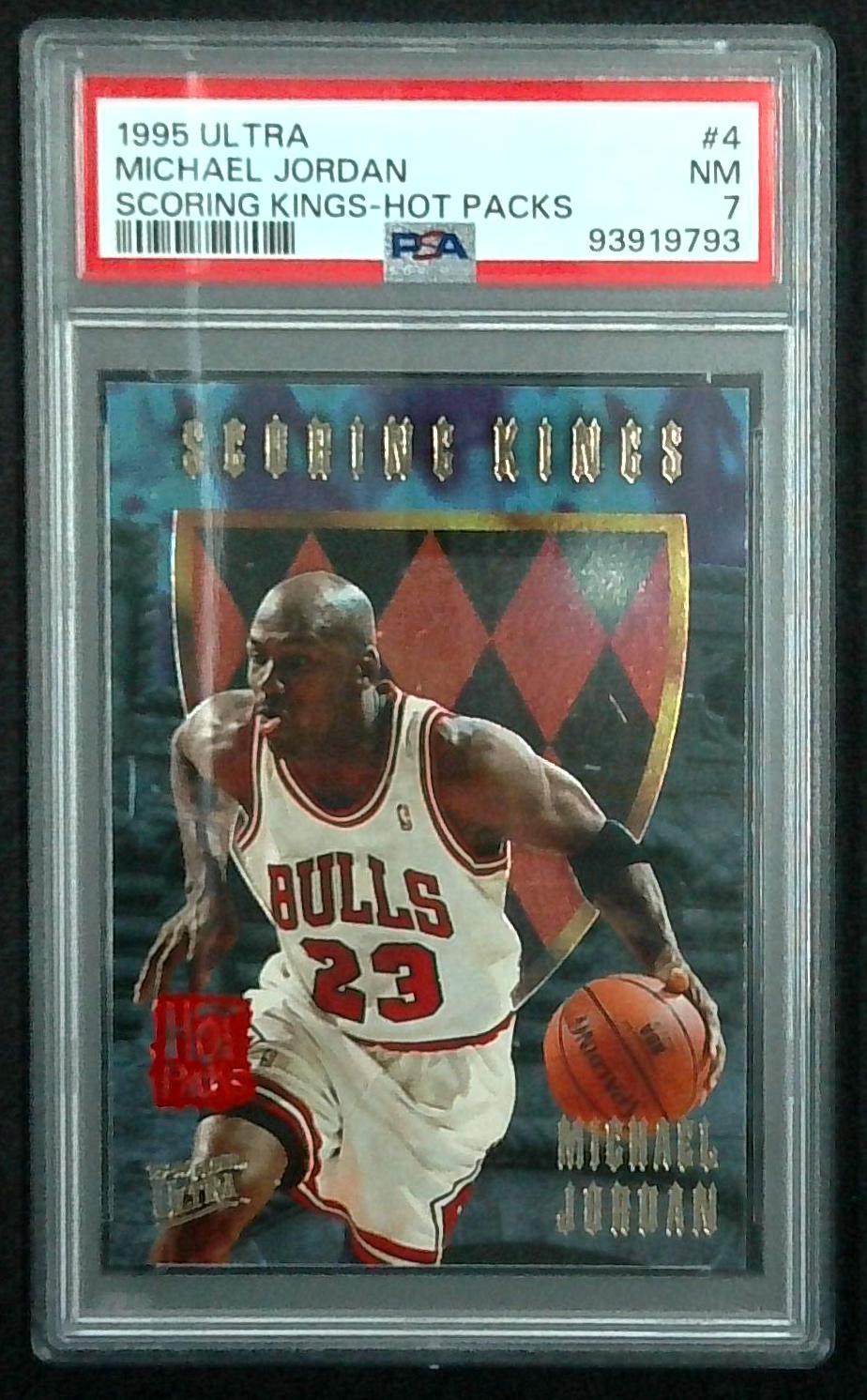 Michael Jordan 1995 Fleer Ultra #4 Scoring Kings Hot Packs PSA 7