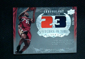 2007-08 Upper Deck Chronology Stitches in Time #SIT-LJ LeBron James Patch Card #81/99
