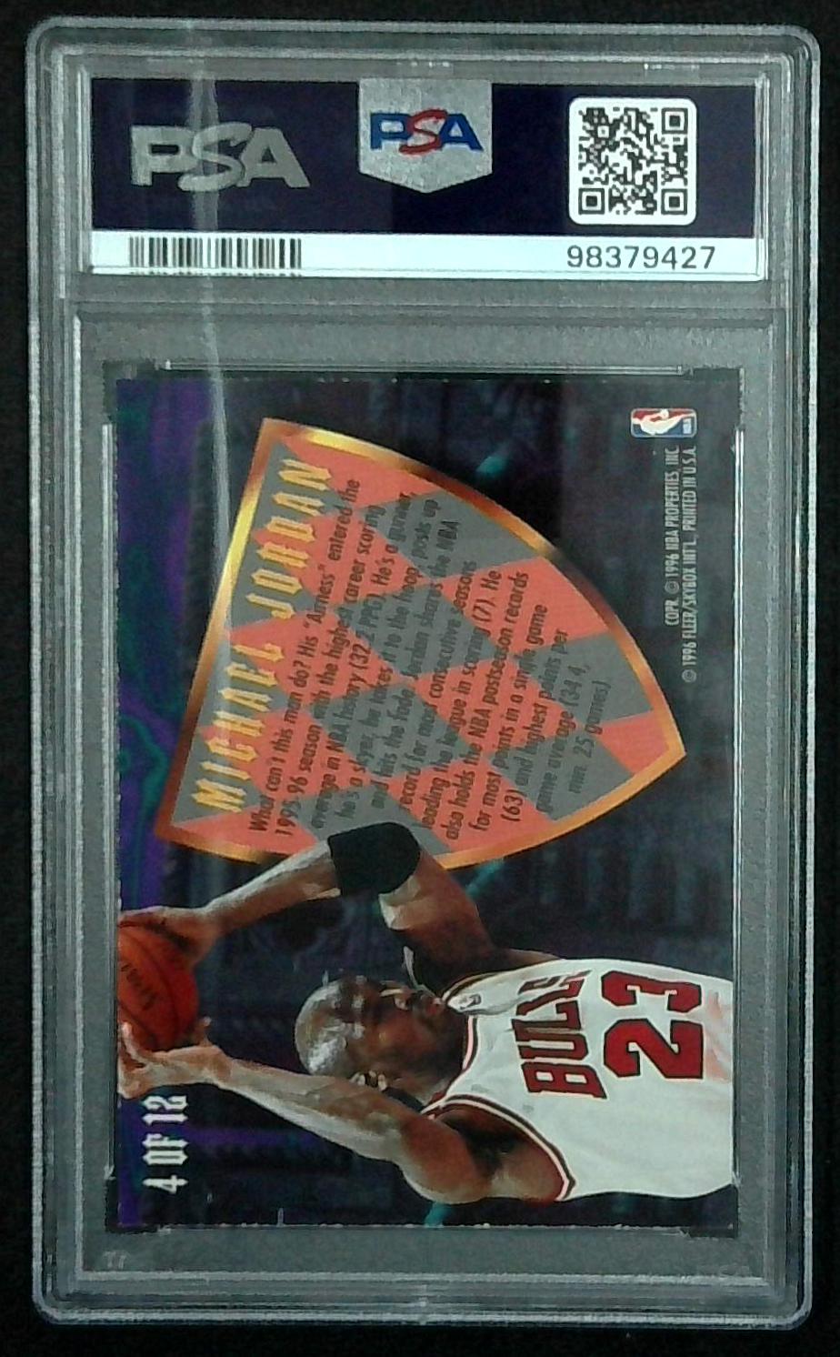 Michael Jordan 1995 Fleer Ultra #4 Scoring Kings Hot Packs PSA 7