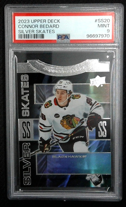 2023-24 Upper Deck Connor Bedard Silver Skates Rookie RC #SS20 PSA 9 Blackhawks