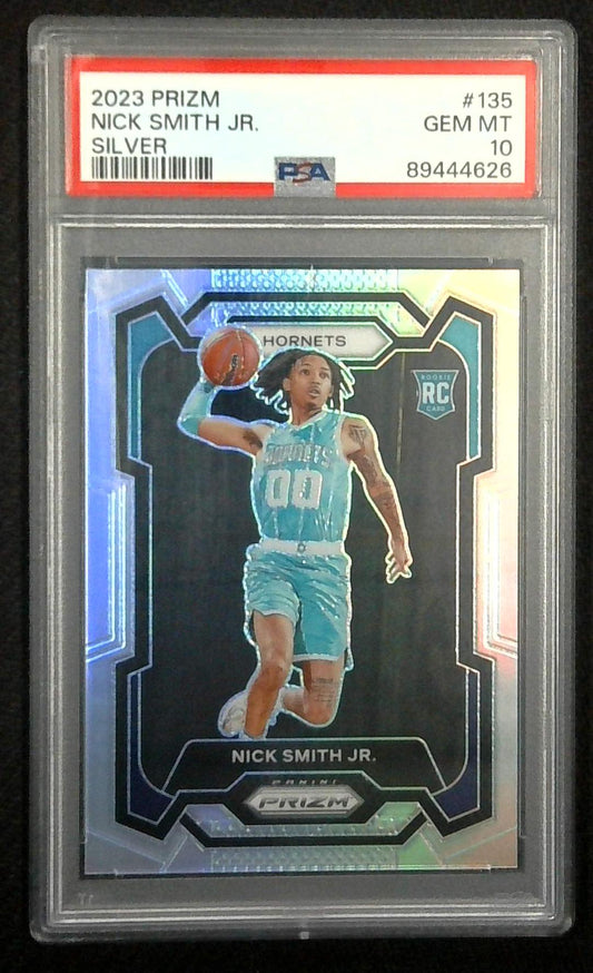 2023 PANINI PRIZM SILVER PRIZM #135 NICK SMITH JR. ROOKIE RC PSA 10