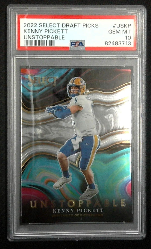 2022 Panini Select Draft Picks Unstoppable #USKP Kenny Pickett Rookie PSA 10
