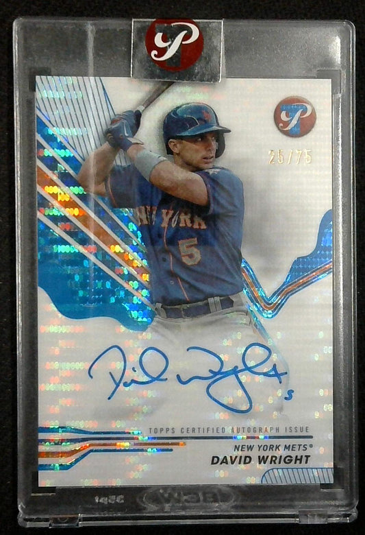2024 Topps Pristine David Wright Auto Blue Refractor #'d 25/75