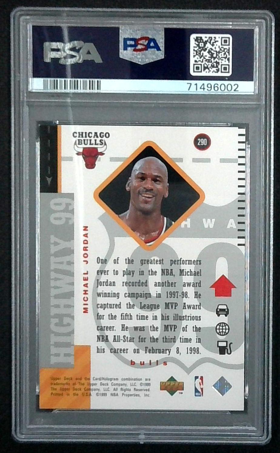 1998 Upper Deck Highway 99 Michael Jordan #290 PSA 7