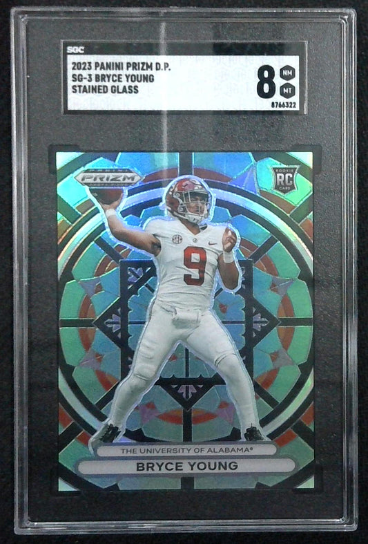 2023 Prizm Draft Picks Brice Young Stained Glass SGC 8