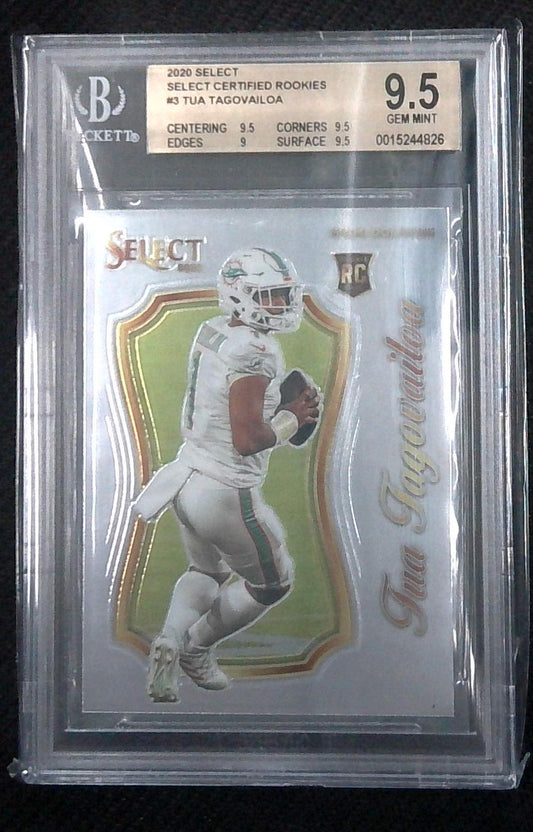 Tua Tagovailoa 2020 Select Select Certified Rookies #3 RC (BGS 9.5)