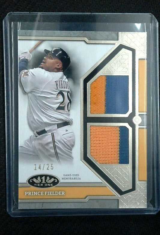 2024 Topps Tier One Relics Dual Patch Prince Fielder 14/25