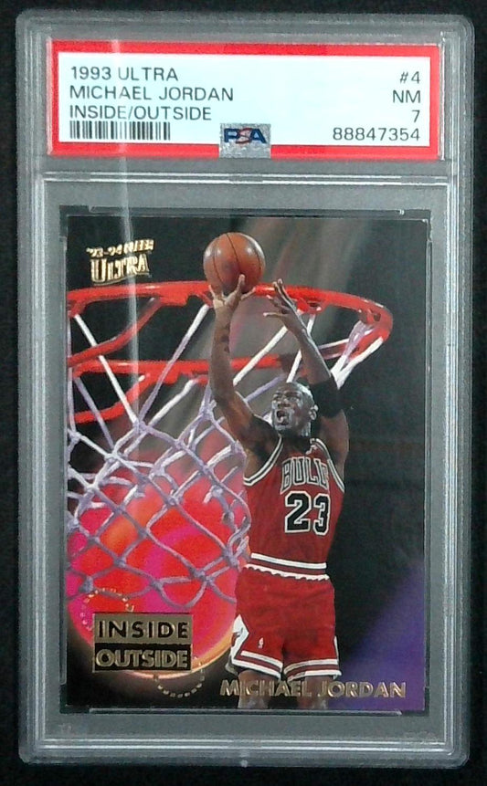 1993 Ultra Michael Jordan Inside Outside #4 PSA 7 Bulls Insert