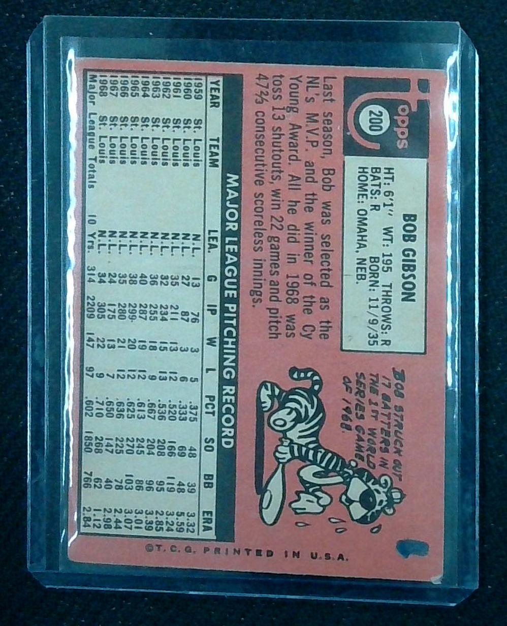 1969 Topps #200 Bob Gibson
