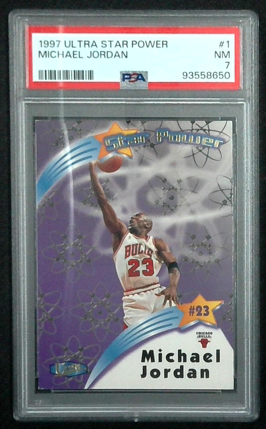 1997 Ultra Star Power Michael Jordan #1 PSA 7 NRMT