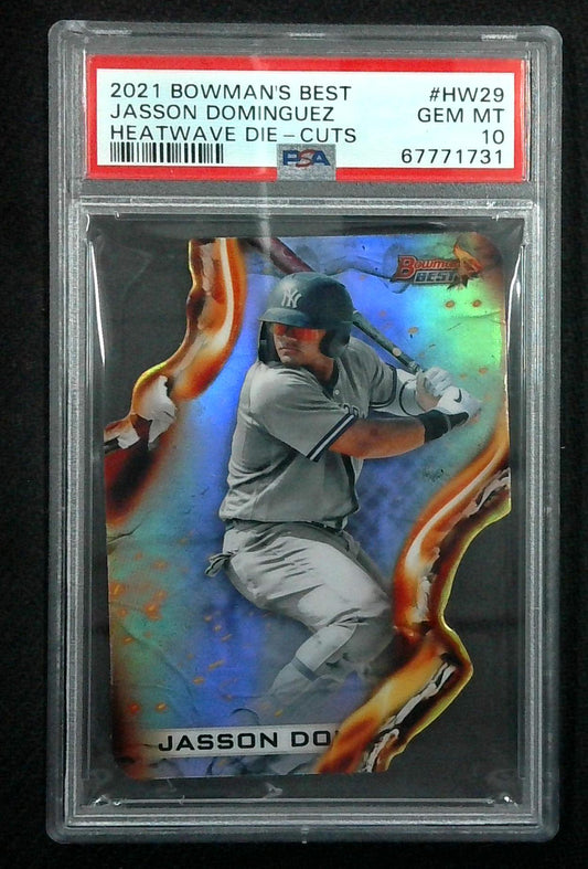 2021 Bowman's Best Heat Wave Die Cut Jasson Dominguez PSA 10