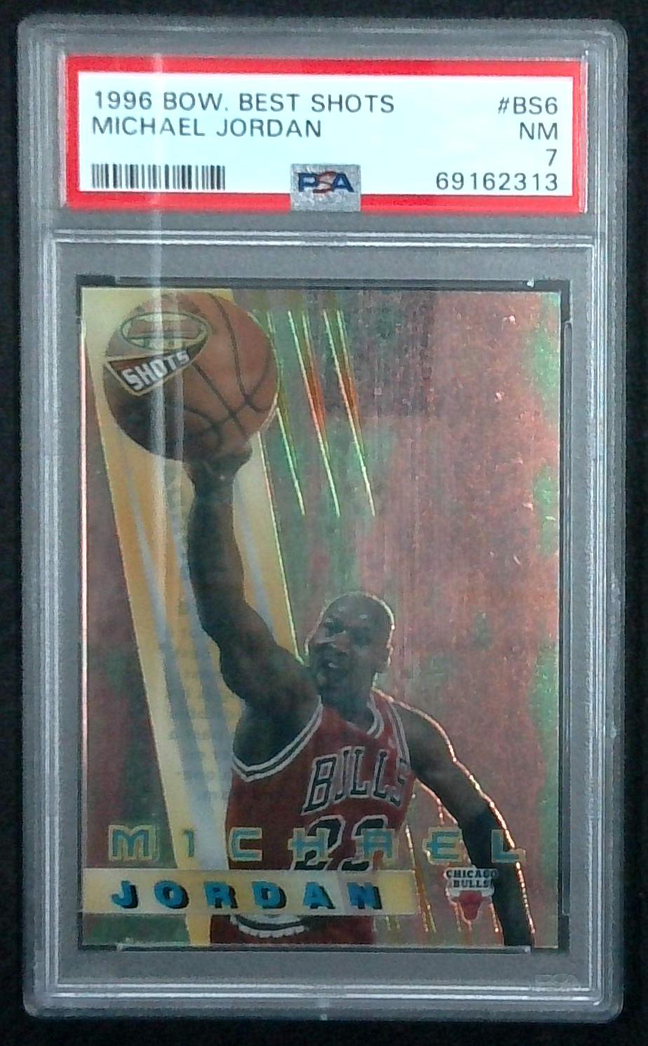 1996 Bowman's Best Shots #BS6 MICHAEL JORDAN PSA 7 - Chicago BULLS
