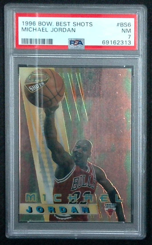 1996 Bowman's Best Shots #BS6 MICHAEL JORDAN PSA 7 - Chicago BULLS