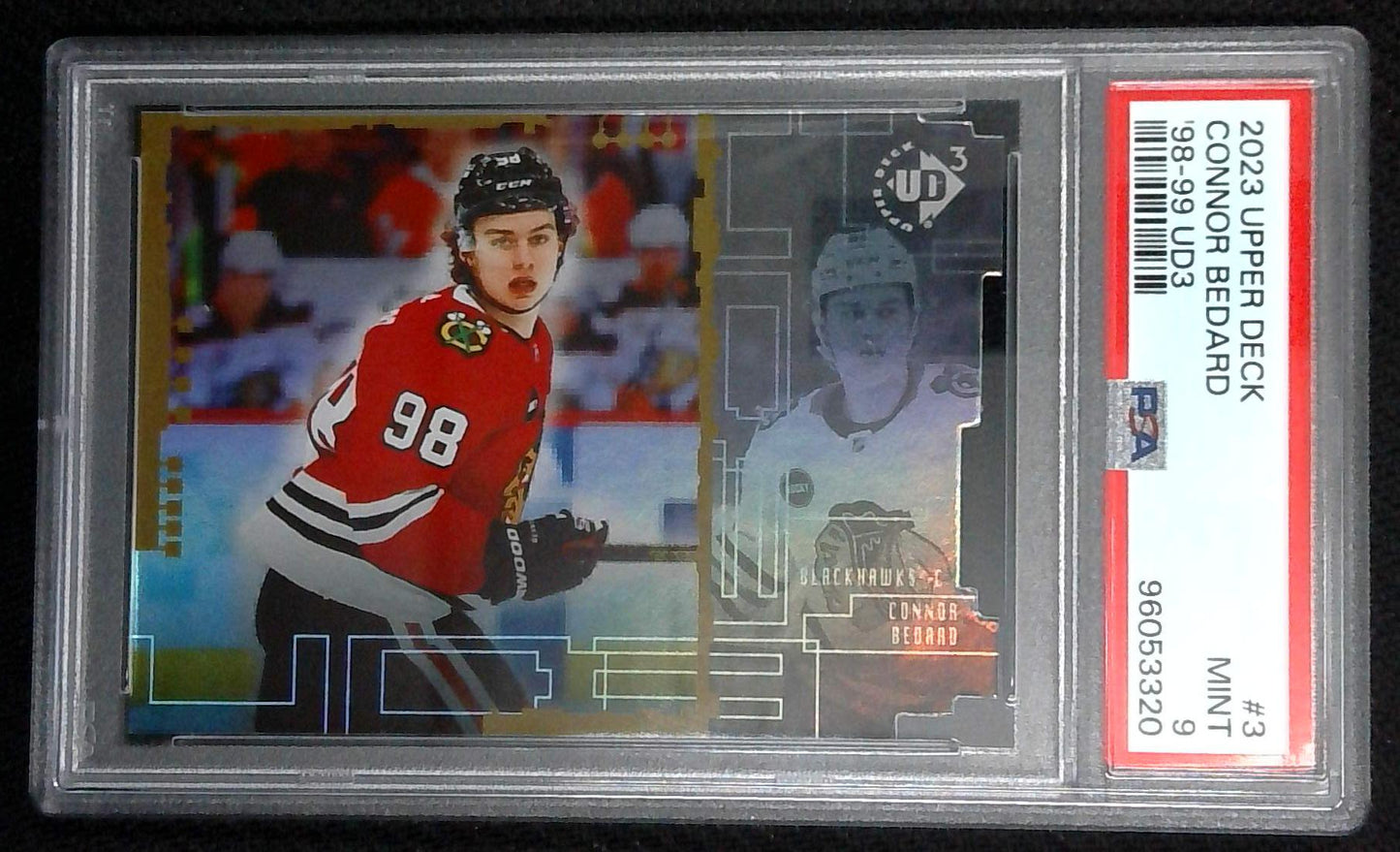 2023 Upper Deck Extended Series 1998-99 UD3 Connor Bedard PSA 9 MINT Rookie RC