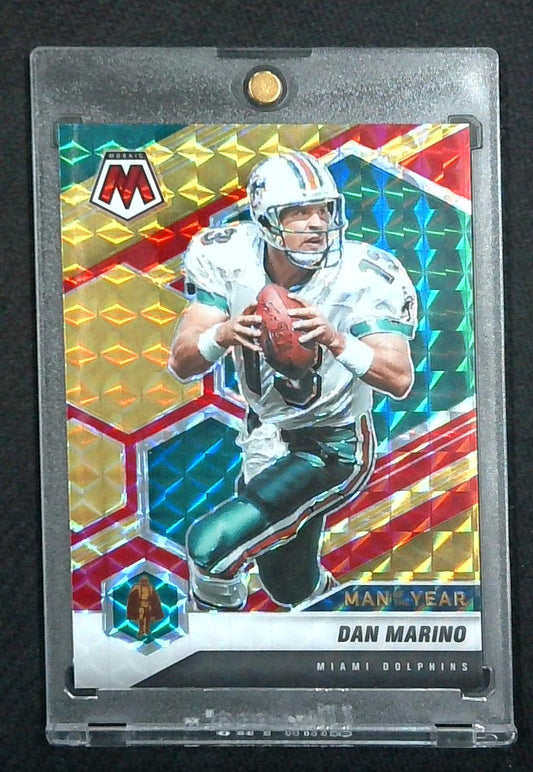 DAN MARINO 2021 Mosaic Fusion Red & Yellow Prizm /80 Dolphins