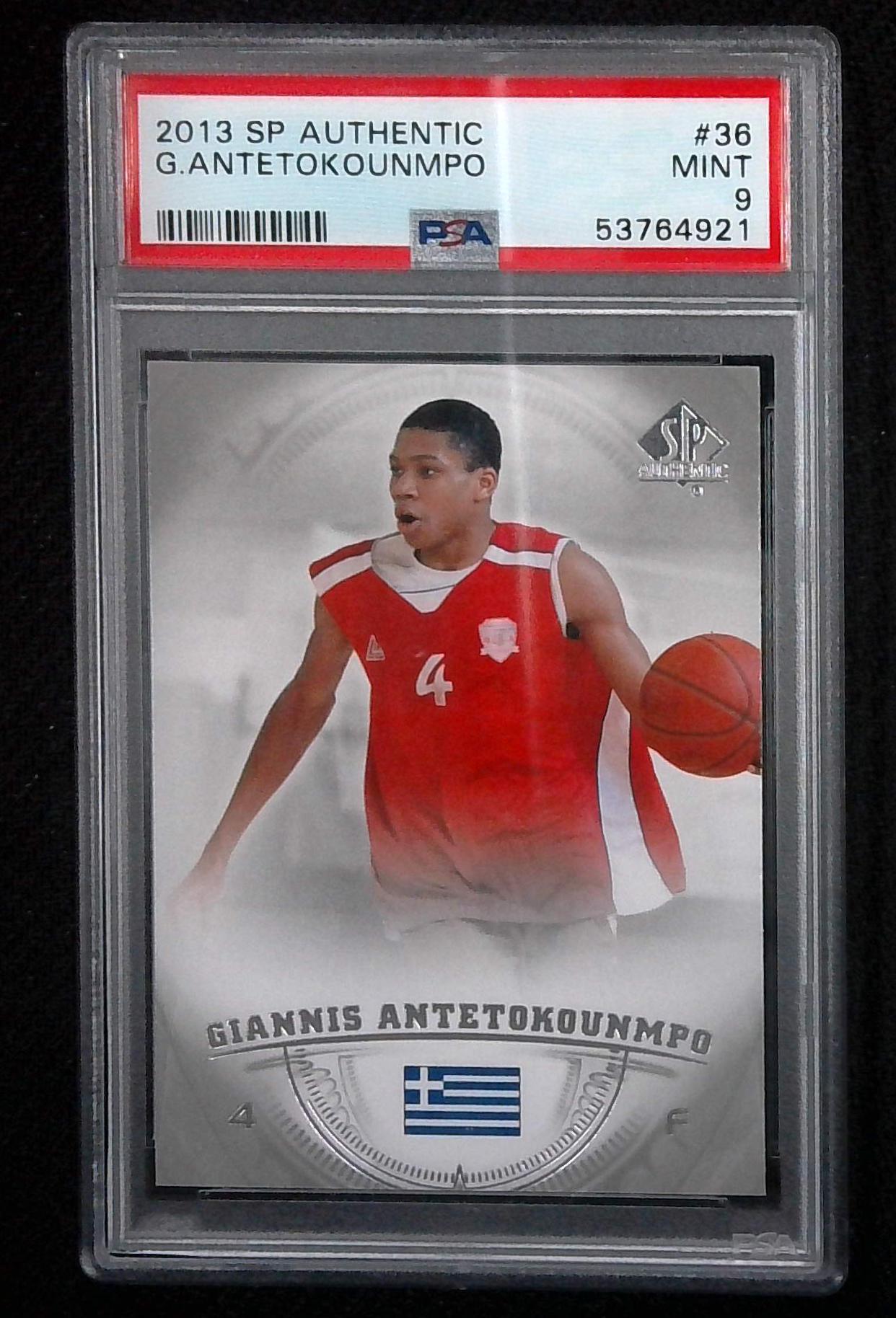 2013-14 Upper Deck SP Authentic Basketball Giannis Antetokounmpo RC #36 PSA 9