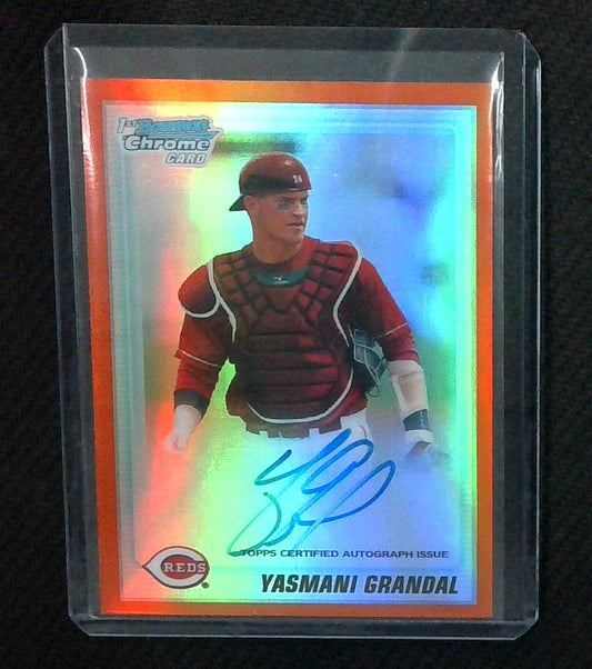 Yasmani Grandal 2010 Bowman Chrome Draft 1st Bowman Orange Refractor Auto /25