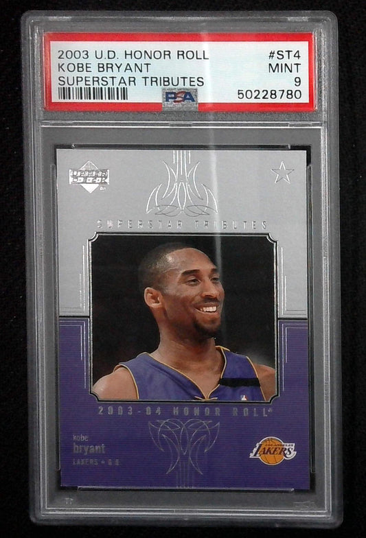 2003 UD Honor Roll Superstar Tributes Kobe Bryant Lakers HOF PSA 9 MINT