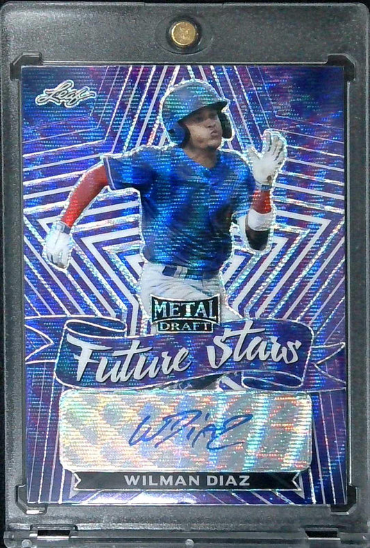 2021 Leaf Metal Draft Wilman Diaz Purple Auto /15