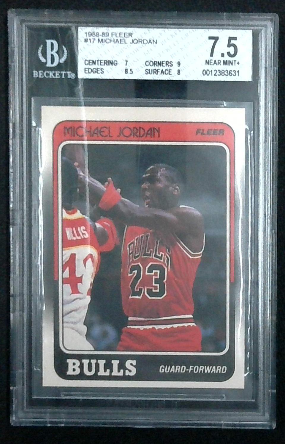 1988-89 Fleer - Michael Jordan #17 - Chicago Bulls BGS 7.5
