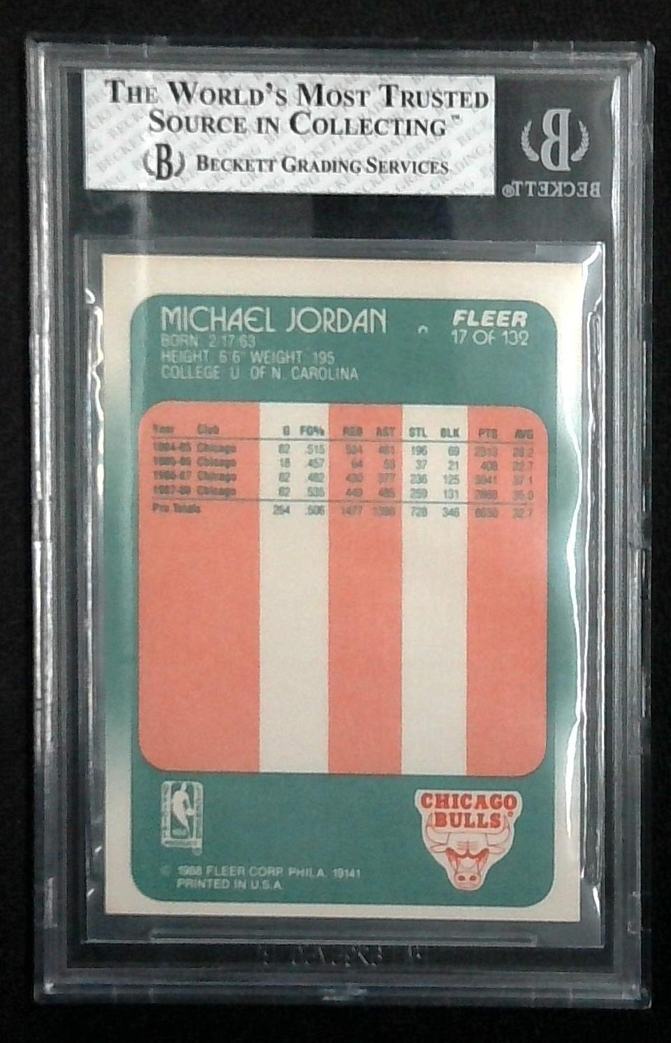 1988-89 Fleer - Michael Jordan #17 - Chicago Bulls BGS 7.5