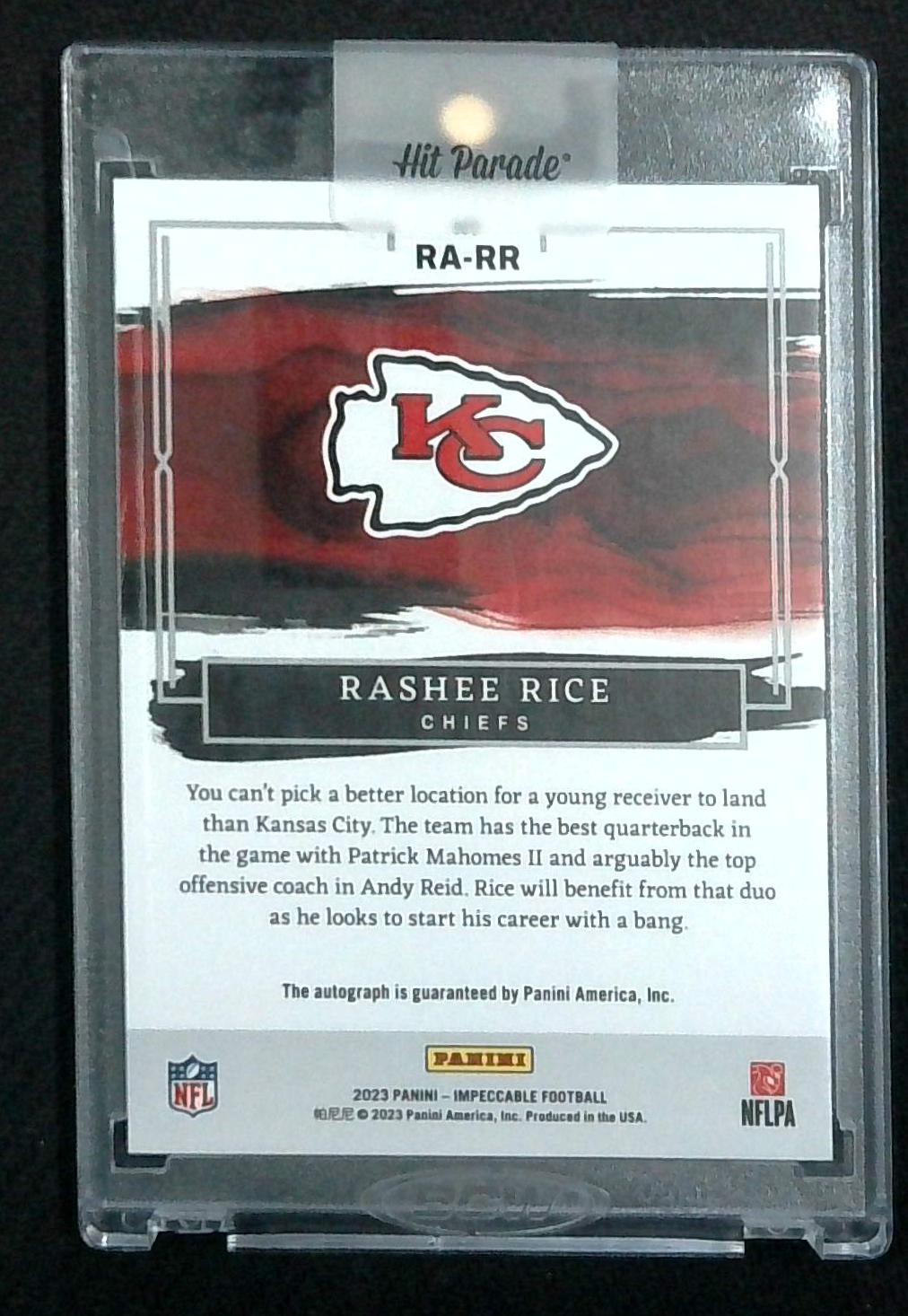 Rashee Rice 2023 Panini Impeccable /99 Rookie Auto RC Kansas City Chiefs