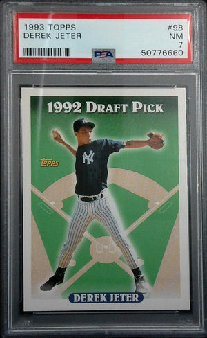 1993 Topps #98 Derek Jeter Rookie Card PSA 7 Yankees