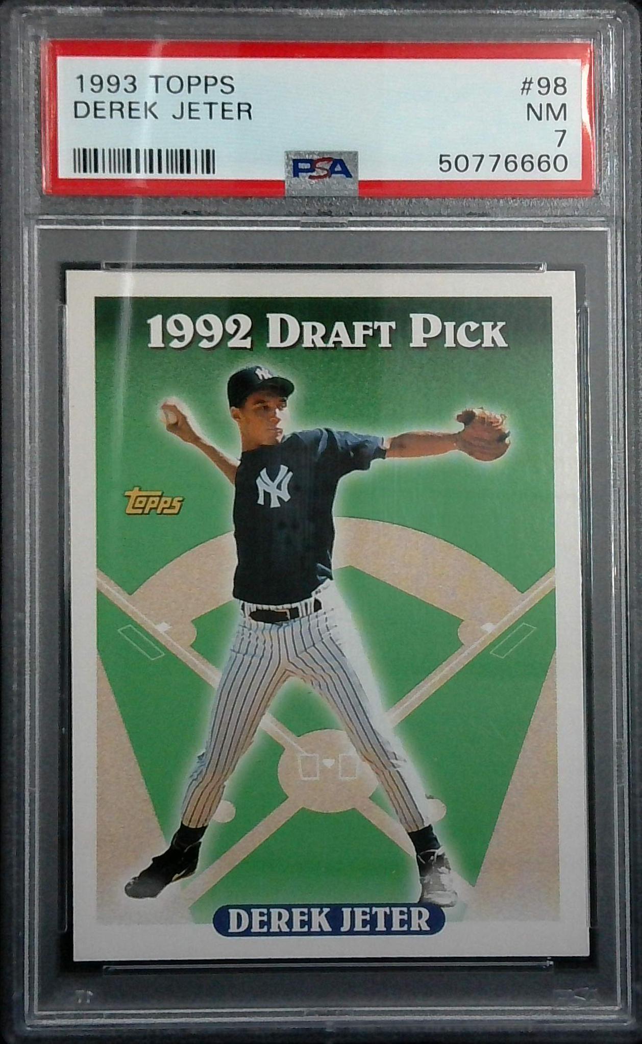 1993 Topps #98 Derek Jeter Rookie Card PSA 7 Yankees