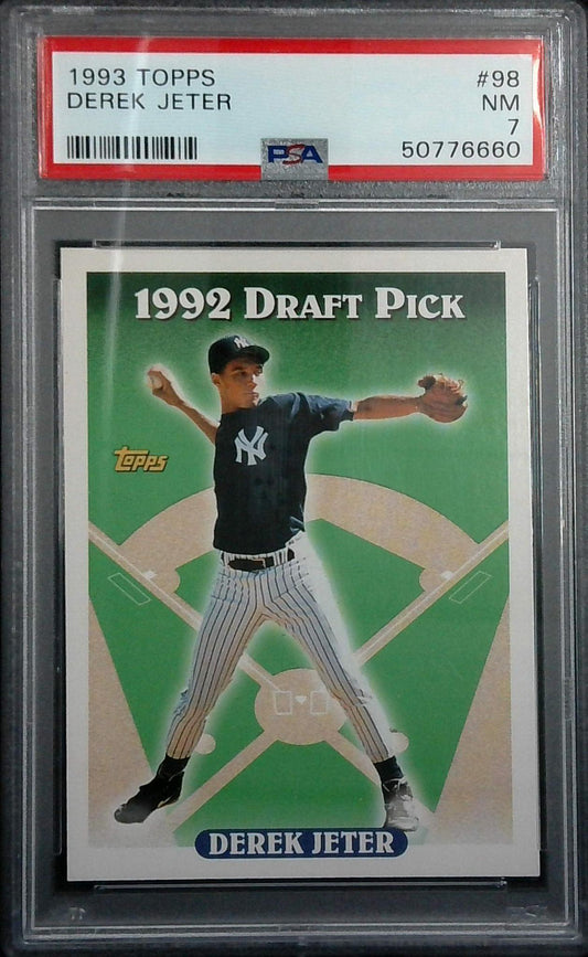 1993 Topps #98 Derek Jeter Rookie Card PSA 7 Yankees